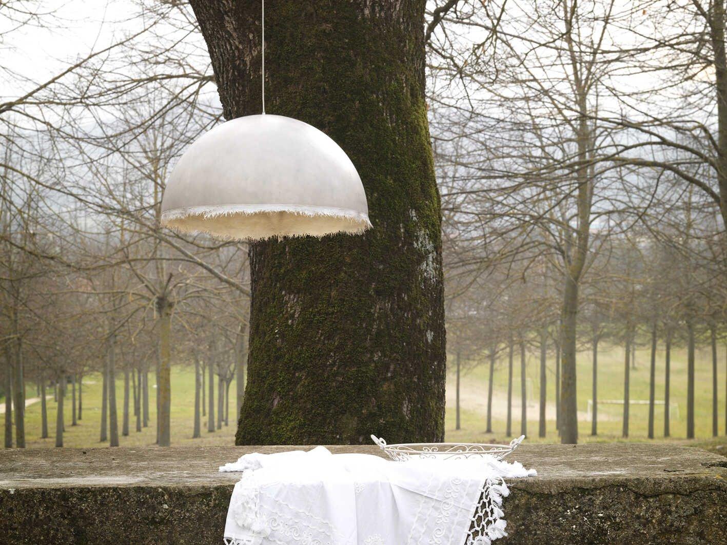 Karman Plancton 1-Light White Dome Pendant