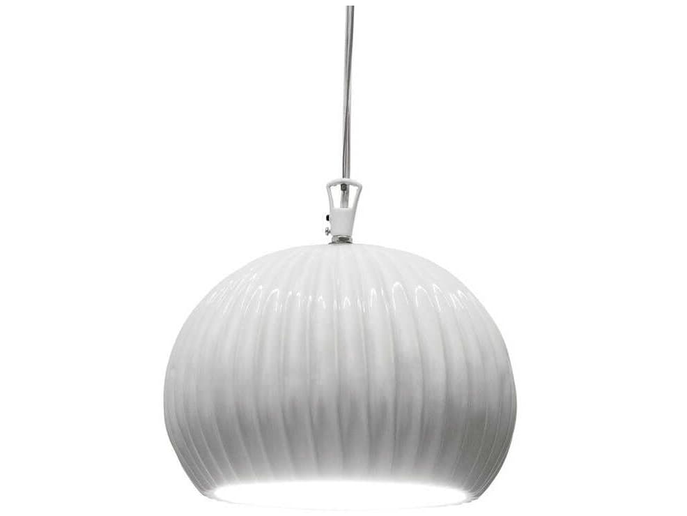 Karman Sahara 1-Light White Dome Mini Pendant