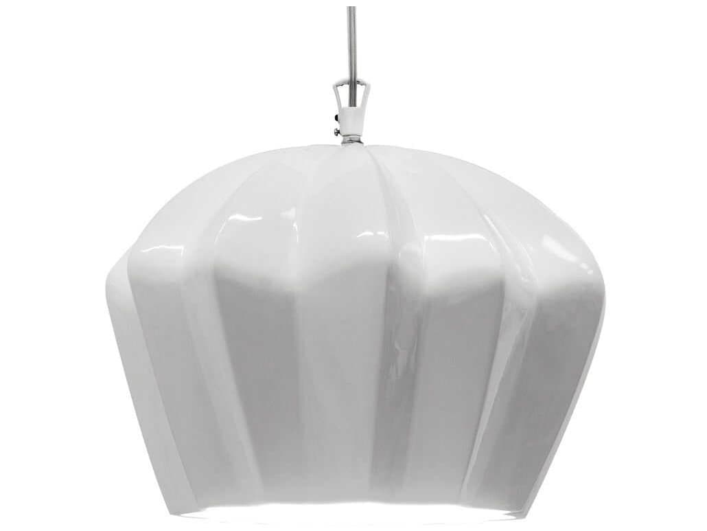 Karman Sahara 1-Light White Dome Pendant