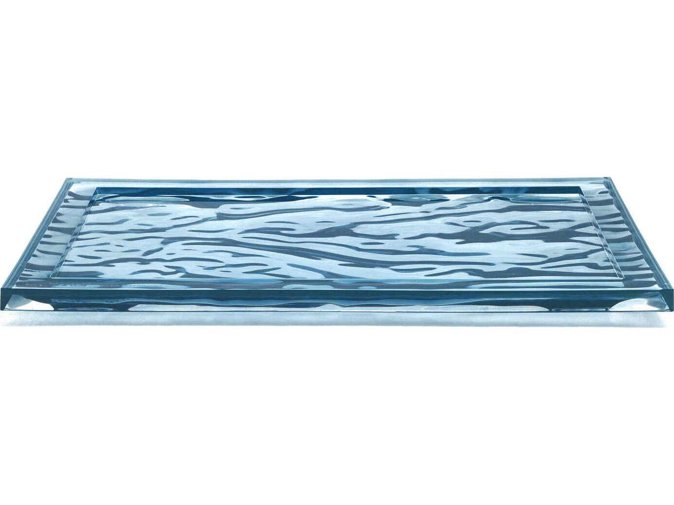 Kartell Outdoor Dune Transparent Blue 18'' Small Tray
