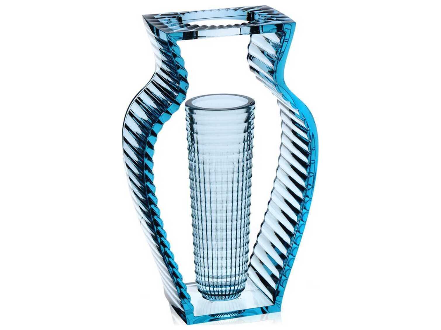Kartell Outdoor I-shine Transparent Blue 8'' Vase