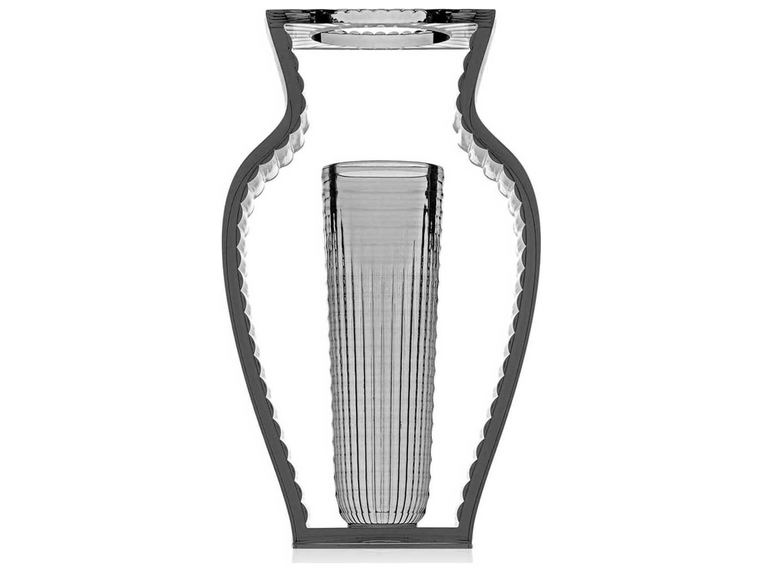 Kartell Outdoor I-shine Transparent Smoke 8'' Vase