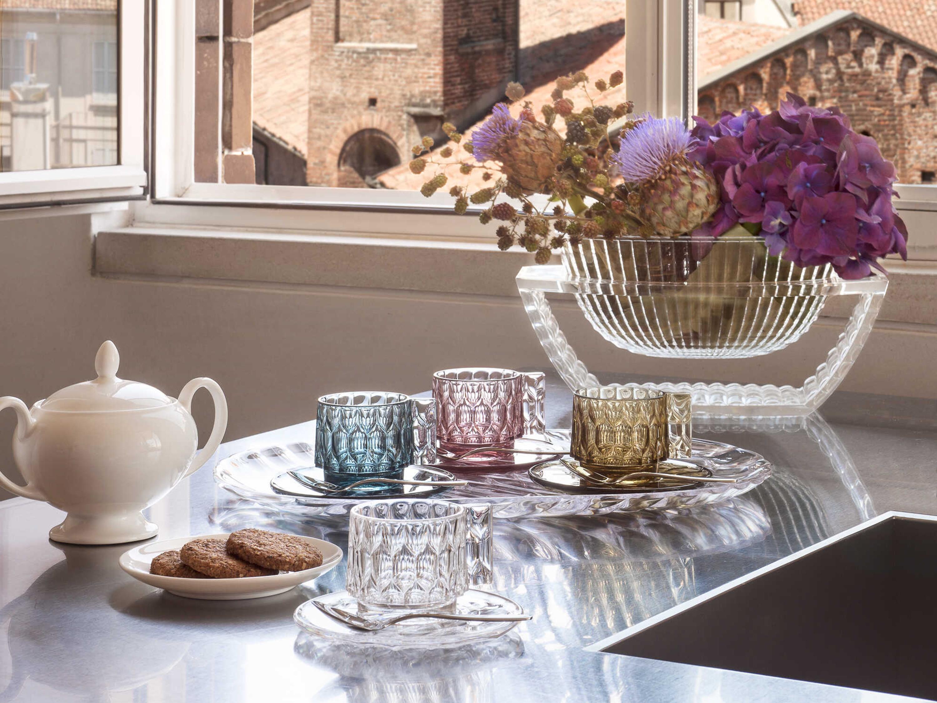 Kartell Outdoor U Shine Crystal Transparent 6'' Vase