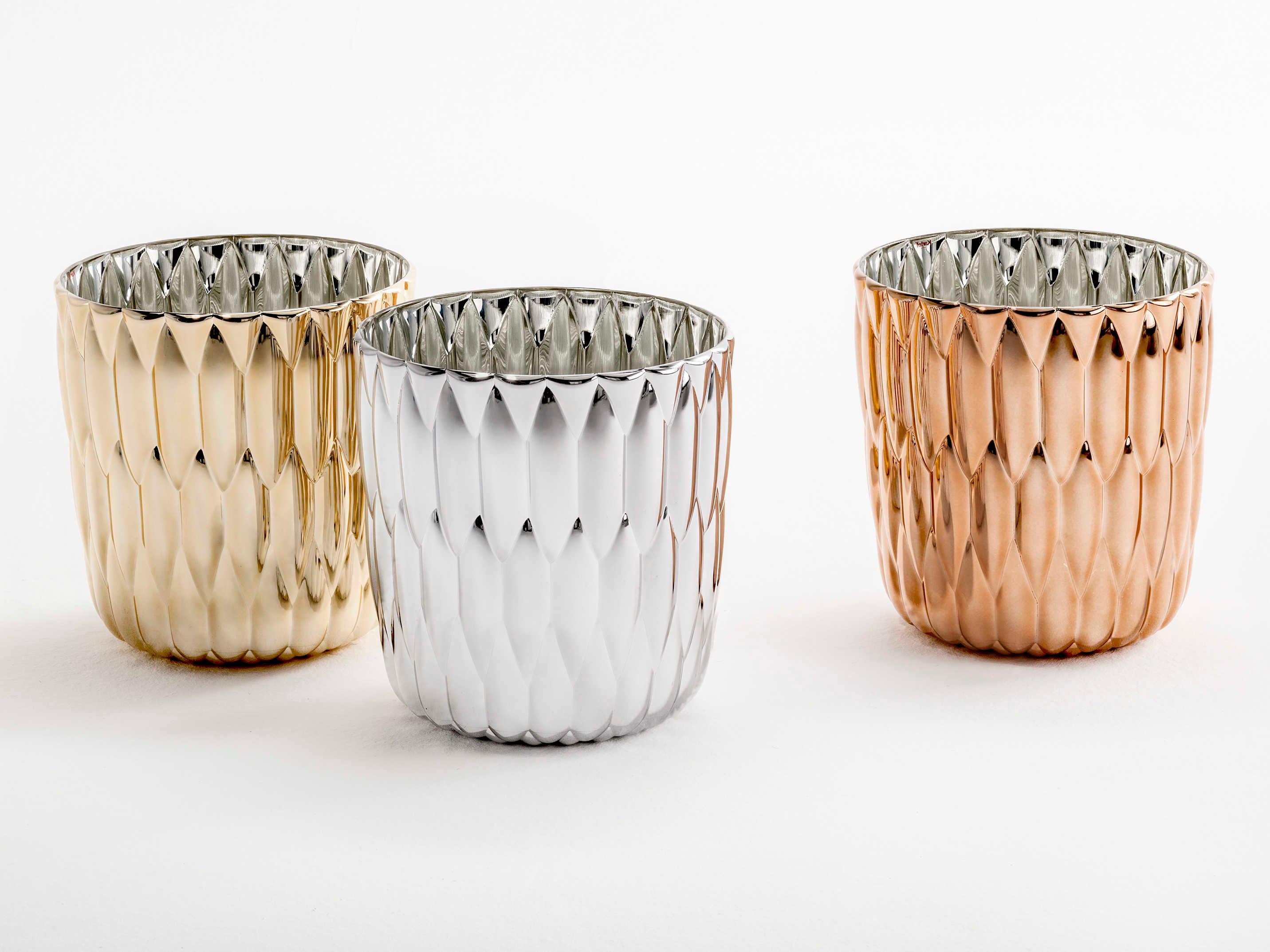 Kartell Outdoor Jelly Metallic Chrome 9'' Vase