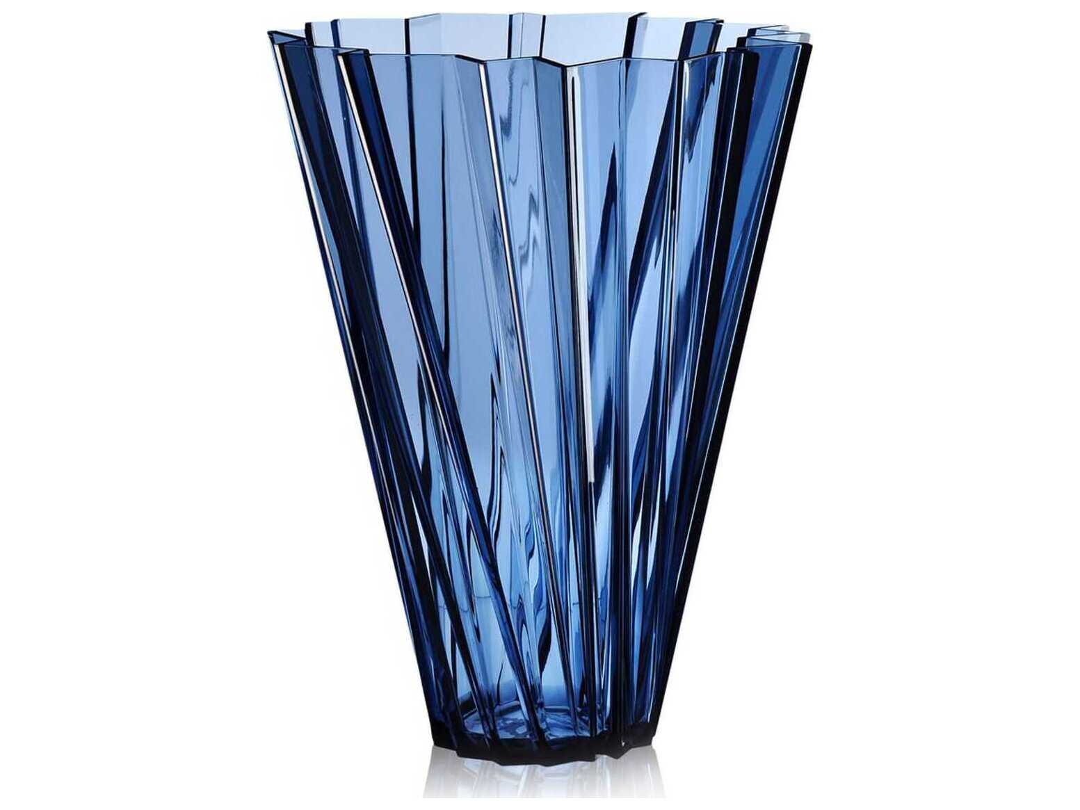 Kartell Outdoor Shanghai Blue Transparent 14'' Vase