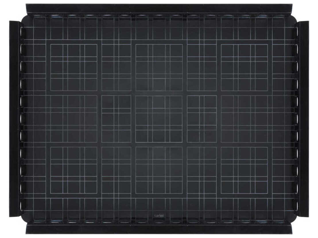 Kartell Outdoor Piazza Black Transparent 18'' Tray