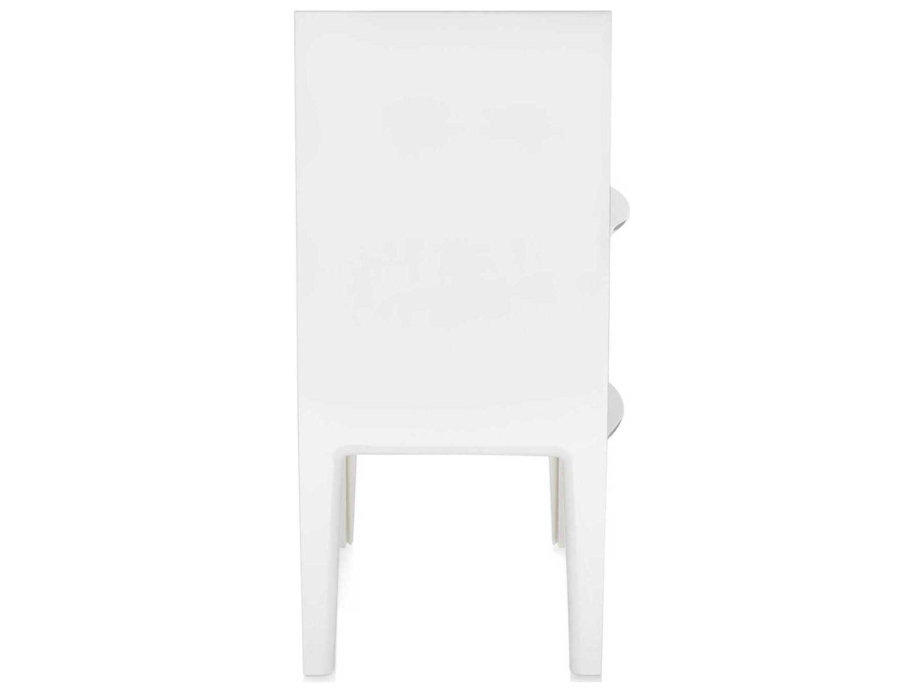 Kartell Outdoor Ghost Buster Transparent White Resin Rectangular Open Cabinet