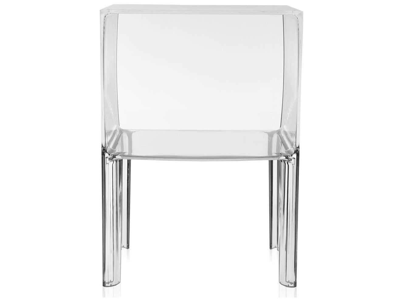 Kartell Outdoor Ghost Buster Transparent Crystal Resin Rectangular End Table