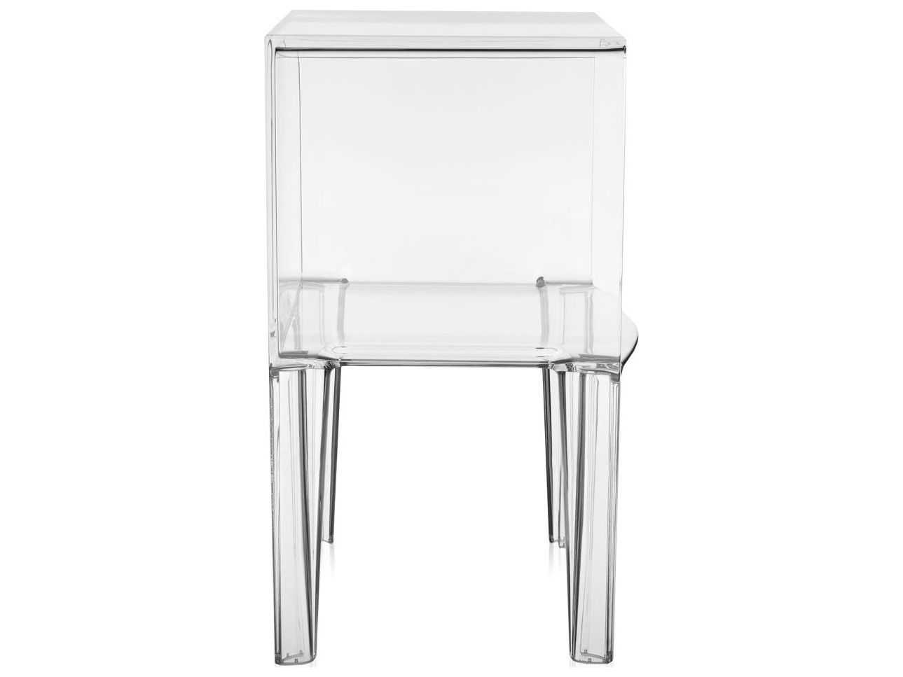 Kartell Outdoor Ghost Buster Transparent Crystal Resin Rectangular End Table