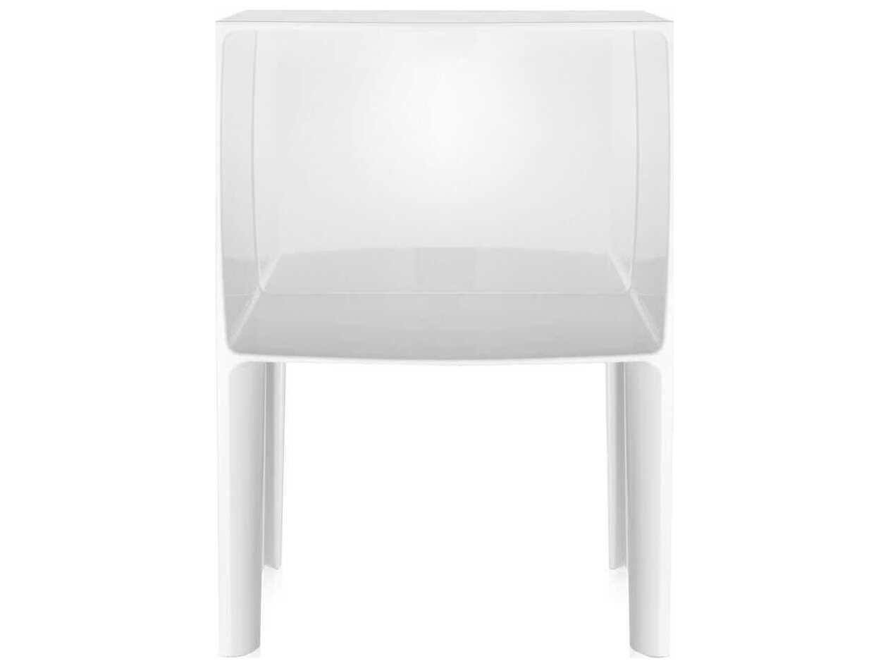 Kartell Outdoor Ghost Buster Opaque White Resin Rectangular End Table
