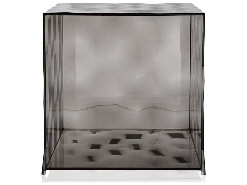 Kartell Outdoor Optic Smoke Transparent Container Cube without Door