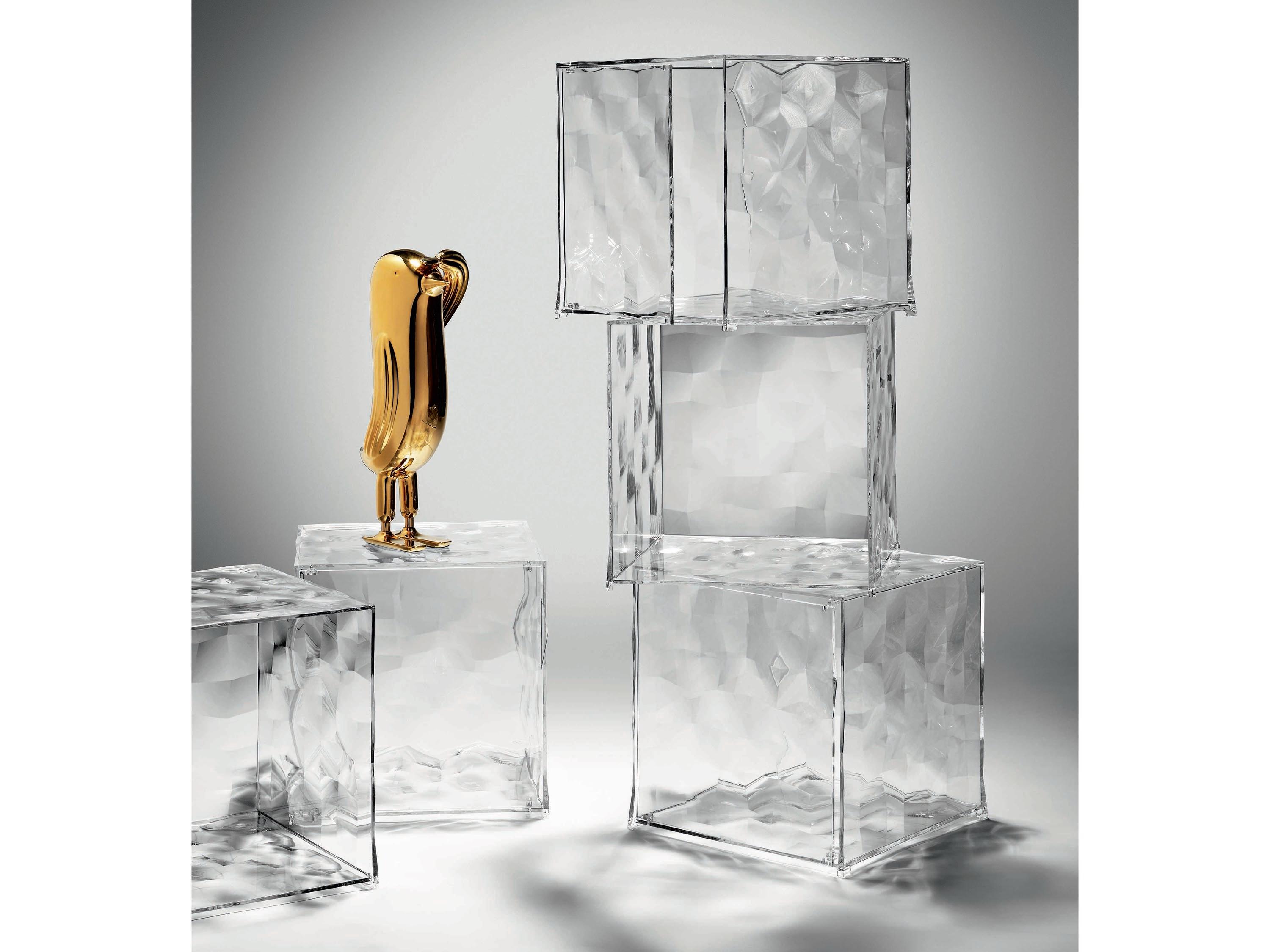 Kartell Outdoor Optic Crystal Transparent Container Cube with Door