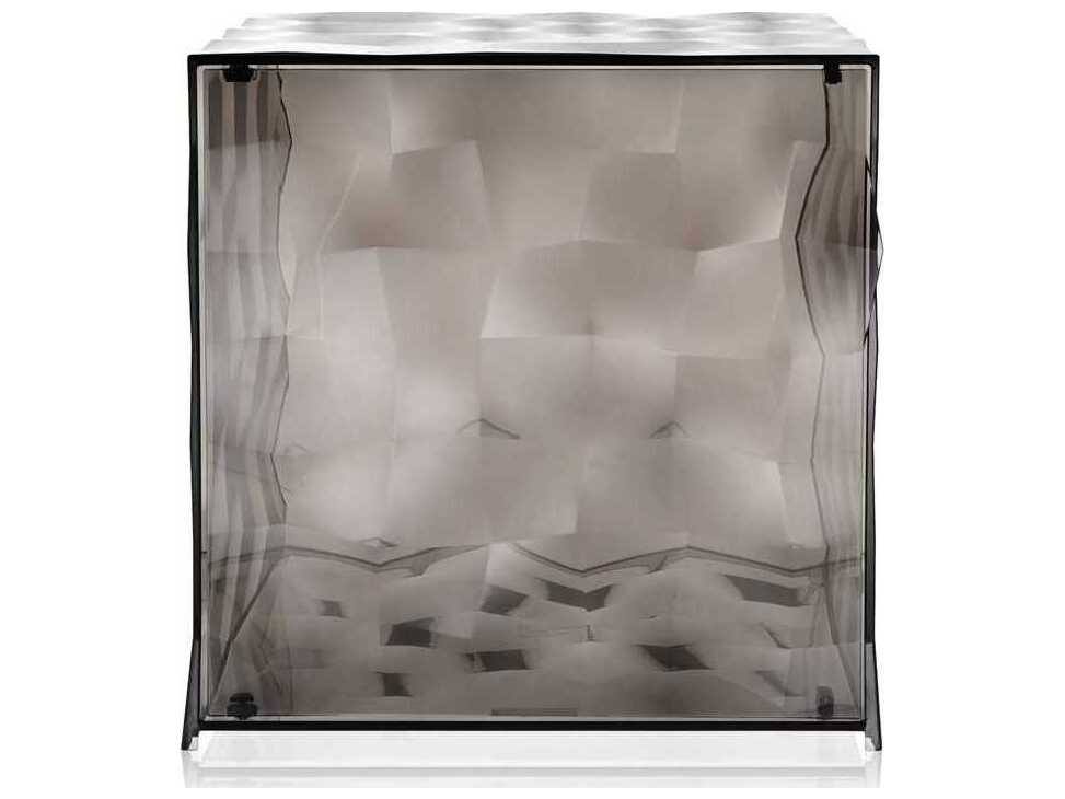 Kartell Outdoor Optic Smoke Transparent Container Cube with Door