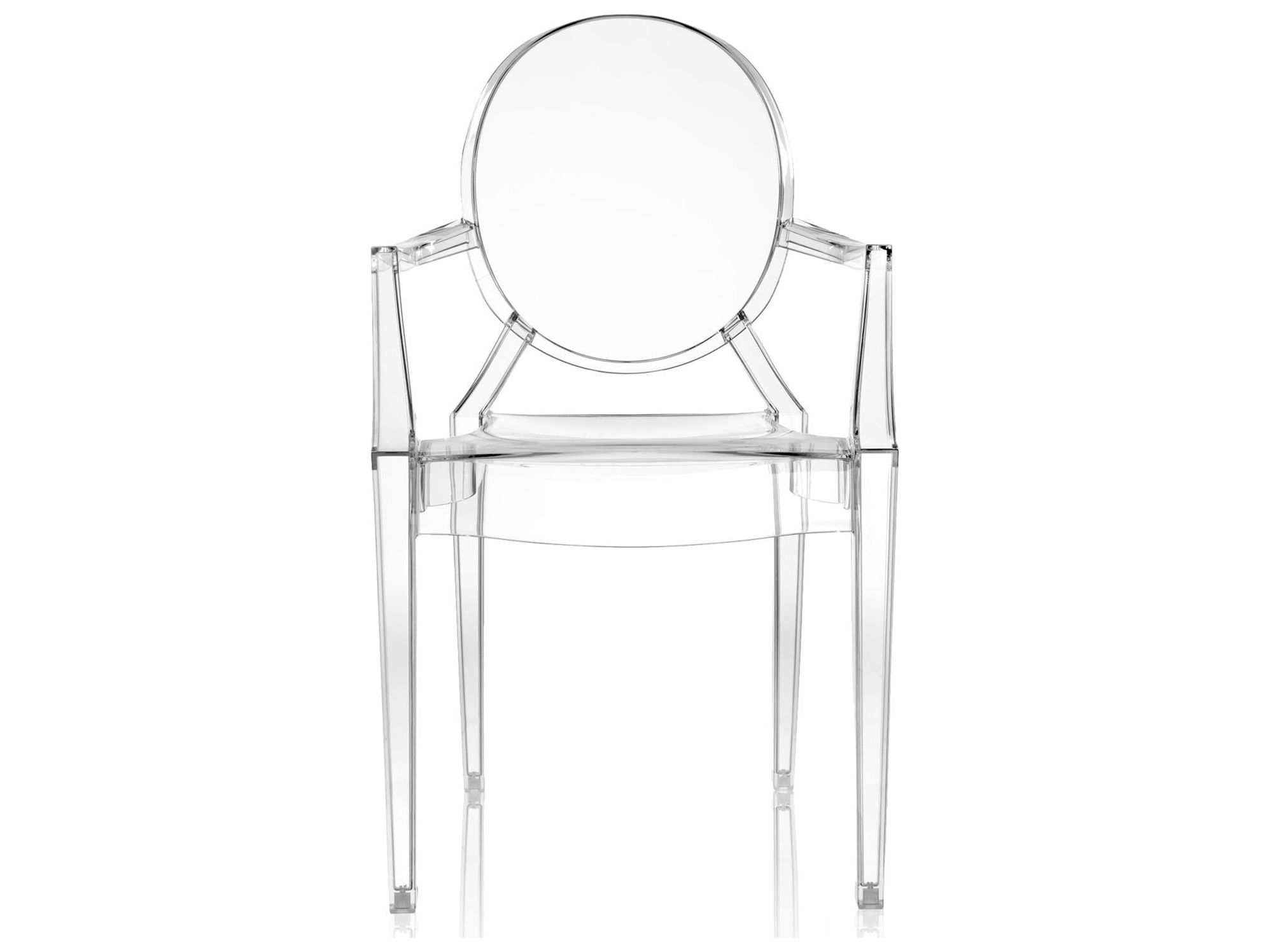 Kartell Outdoor Louis Ghost Crystal Resin Dining Arm Chair  (Sold in 4)