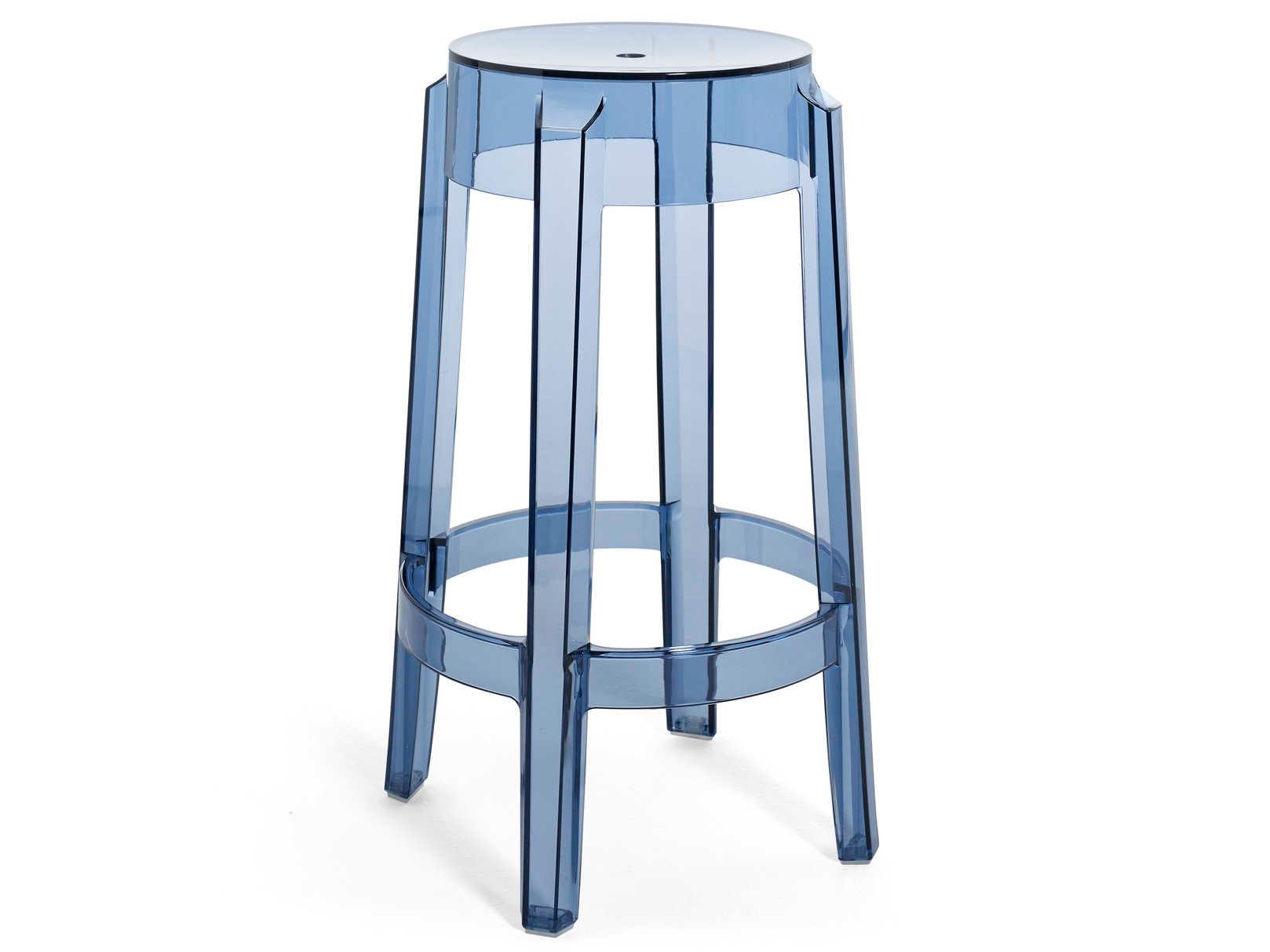 Kartell Outdoor Charles Ghost Powder Blue Resin Counter Stool  (Sold in 2)