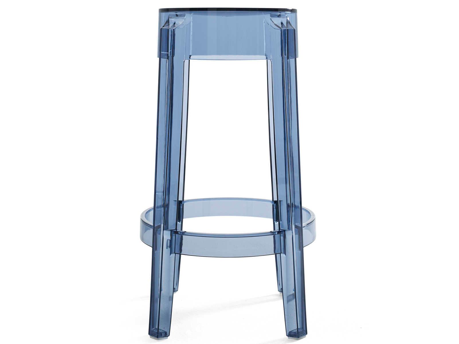 Kartell Outdoor Charles Ghost Powder Blue Resin Counter Stool  (Sold in 2)