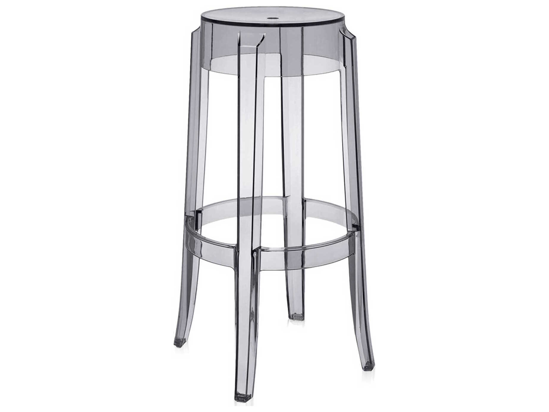 Kartell Outdoor Super Smoke Grey Resin Bar Stool  (Sold in 2)