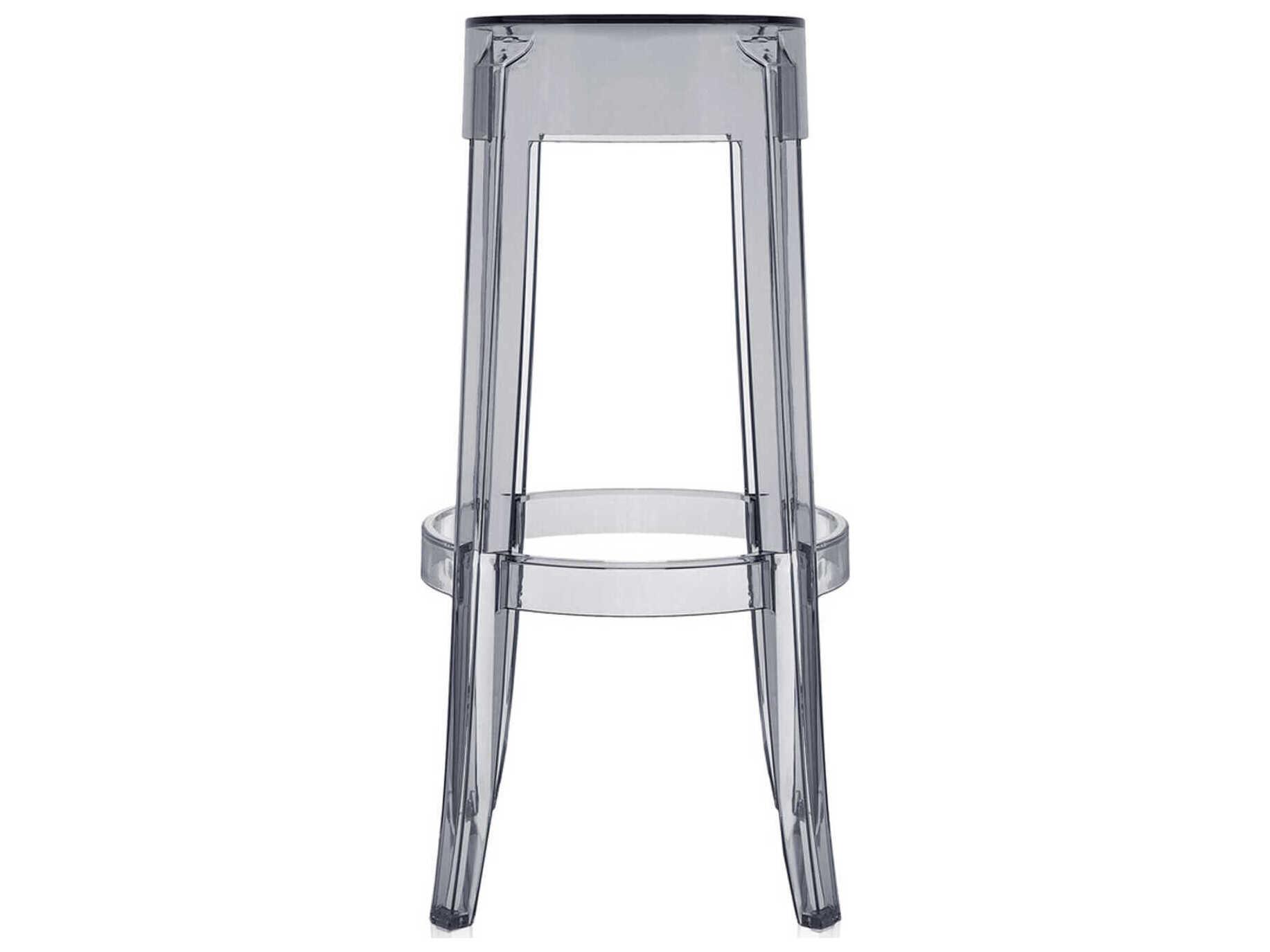 Kartell Outdoor Super Smoke Grey Resin Bar Stool  (Sold in 2)