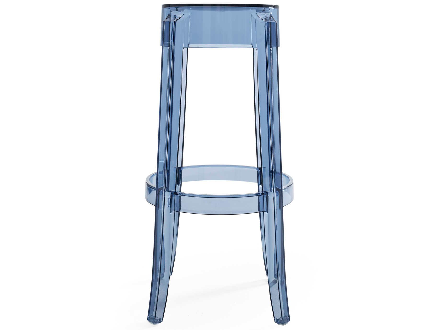 Kartell Outdoor Charles Ghost Powder Blue Resin Bar Stool  (Sold in 2)