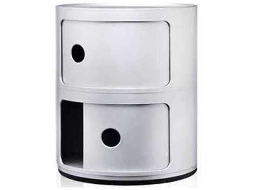 Kartell Outdoor Componibili Silver Storage Rack