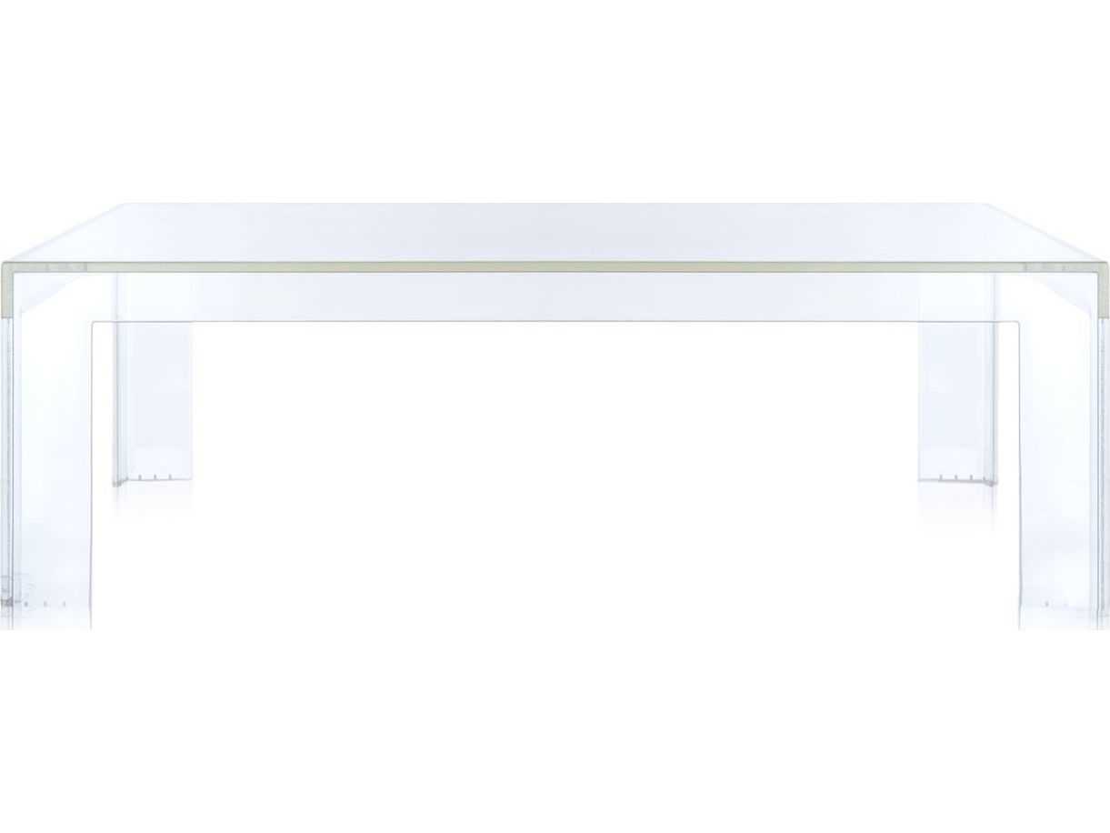 Kartell Outdoor Invisible Transparent Crystal Resin Square Coffee Table
