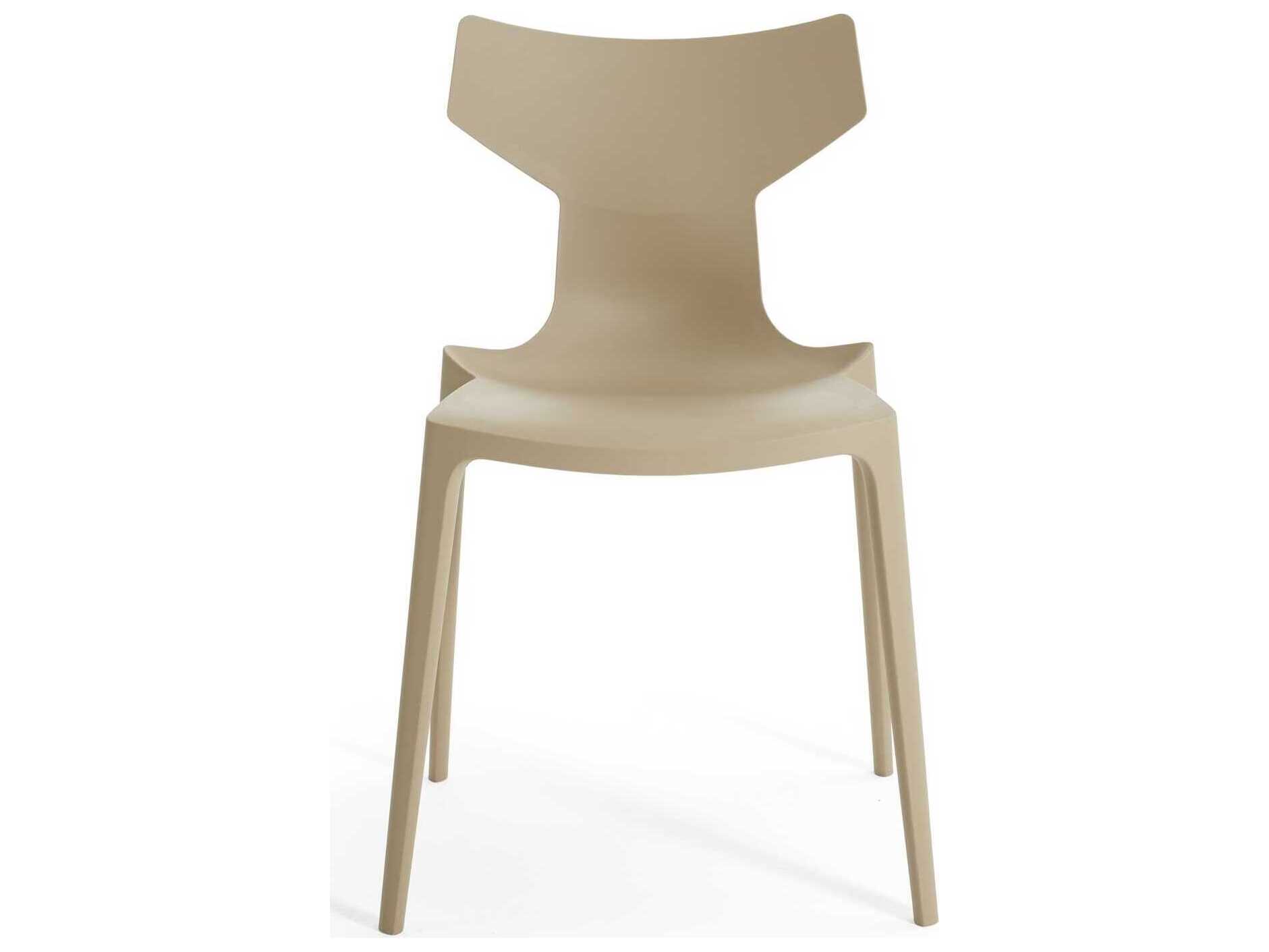 Kartell Outdoor Re-chair Dove Gray Resin Dining Side Chair  (Sold in 2)