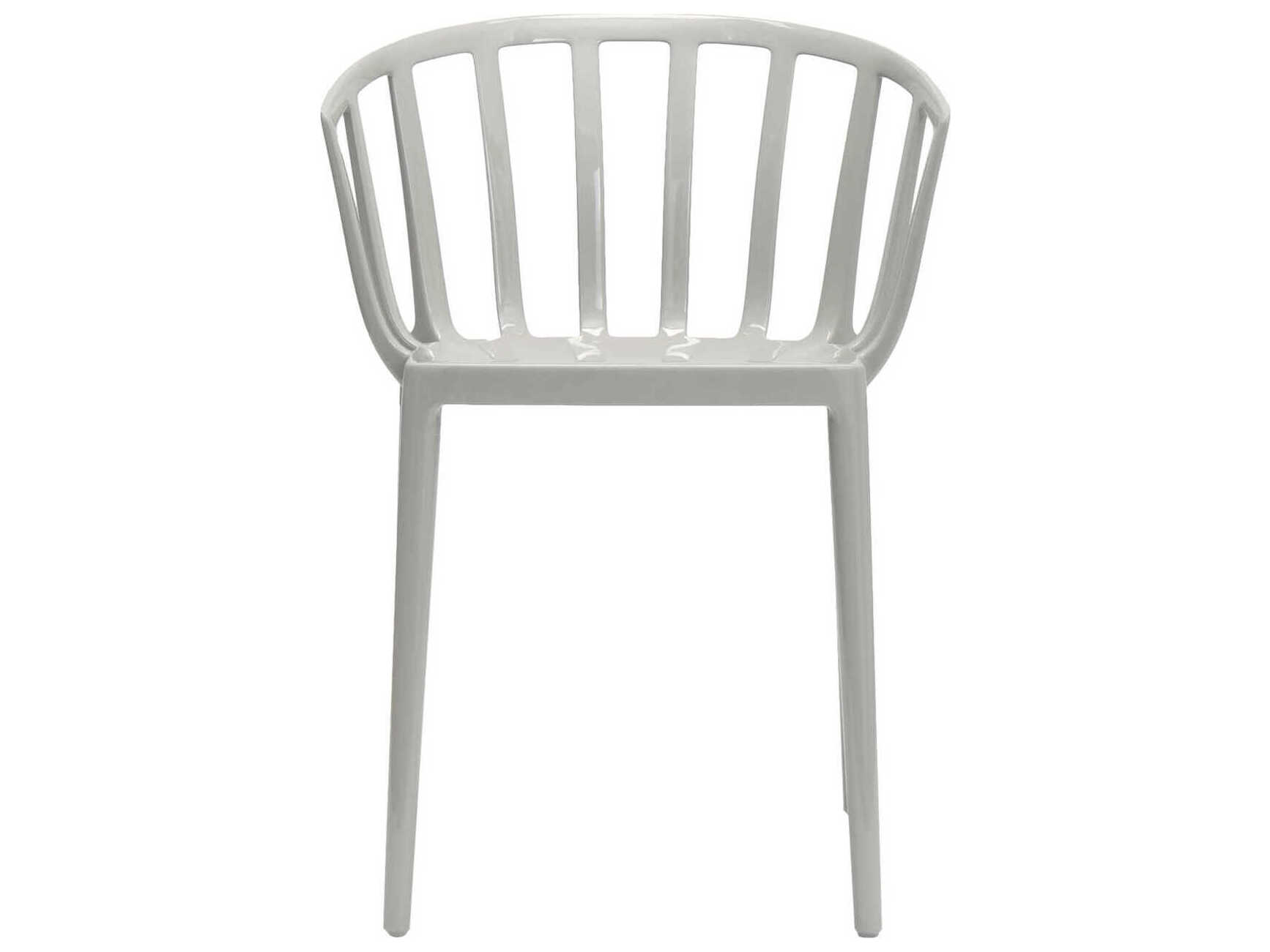Kartell Outdoor Venice Gray Resin Dining Arm Chair  (Sold in 2)