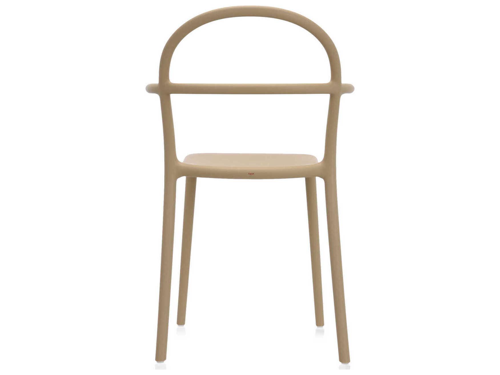 Kartell Outdoor Generic Dove Grey Resin Dining Arm Chair  (Sold in 2)