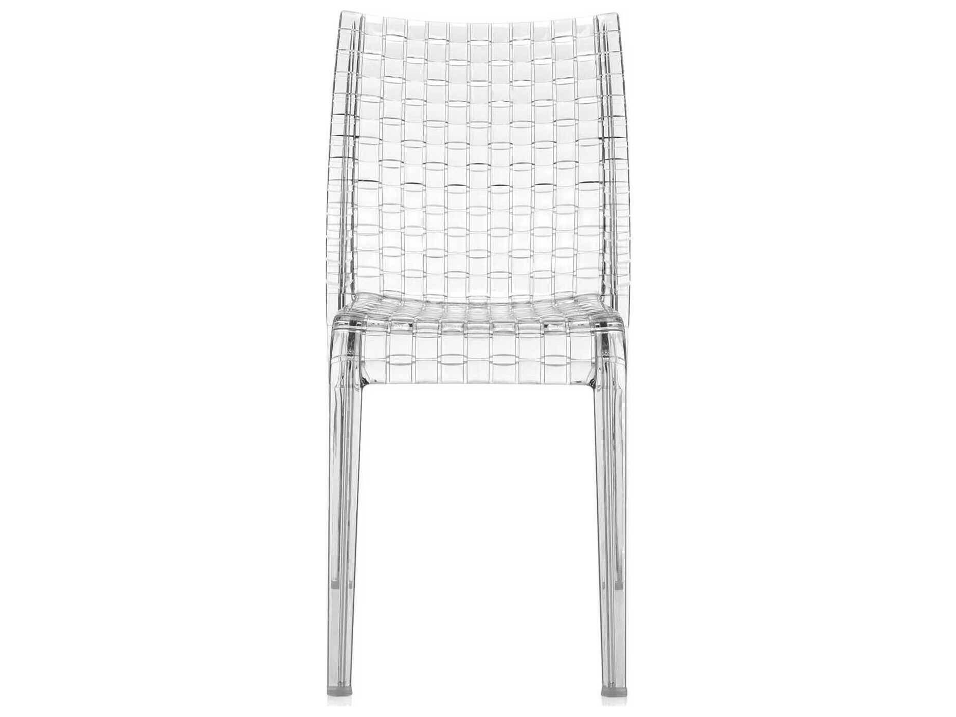 Kartell Outdoor Ami Ami Transparent Crystal Dining Side Chair  (Sold in 2)