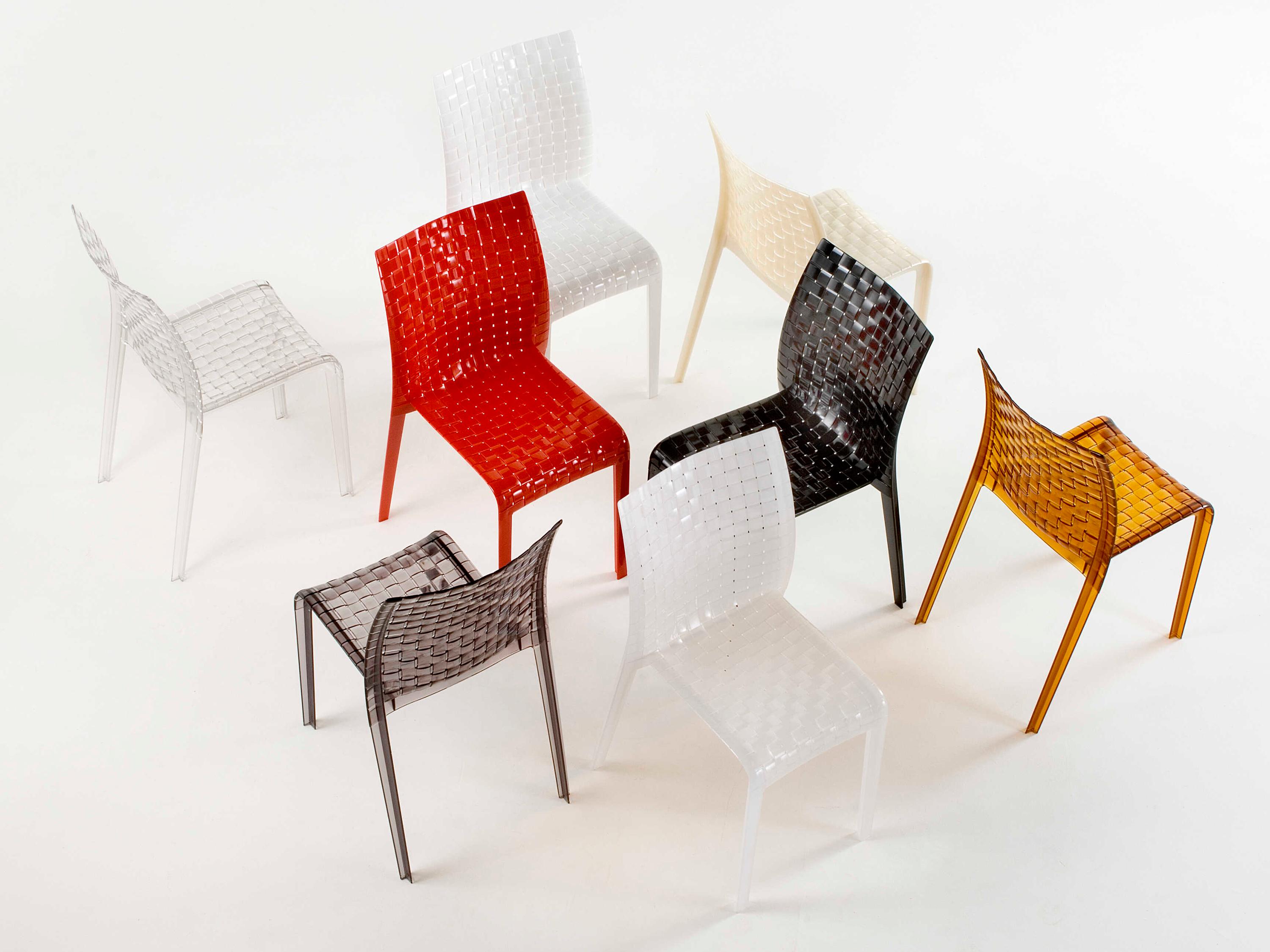 Kartell Outdoor Ami Ami Transparent Crystal Dining Side Chair  (Sold in 2)