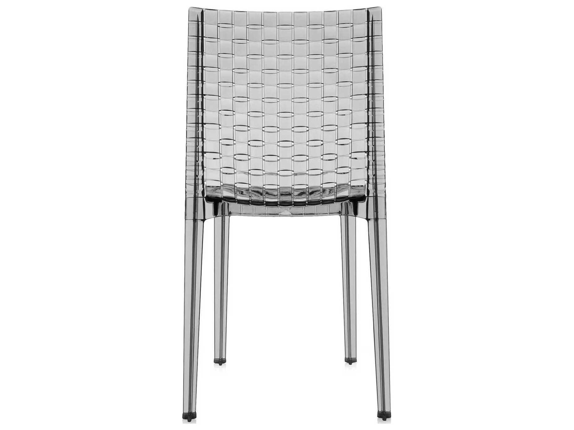 Kartell Outdoor Ami Ami Transparent Smoke Dining Side Chair  (Sold in 2)