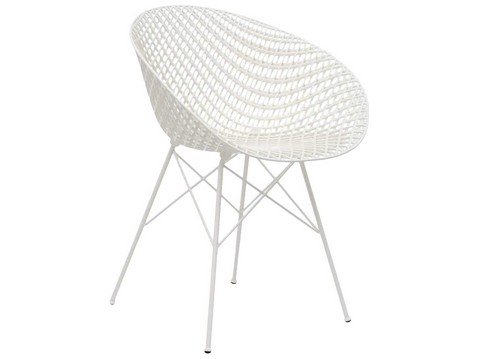 Kartell Outdoor Smatrik Steel White Dining Chair  (Sold in 2)