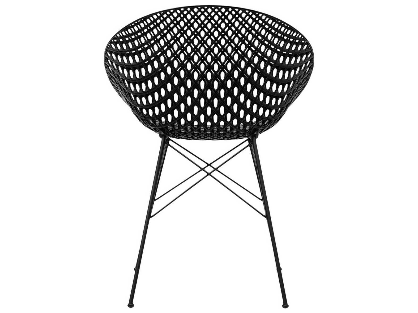 Kartell Outdoor Smatrik Steel Black Dining Chair  (Sold in 2)