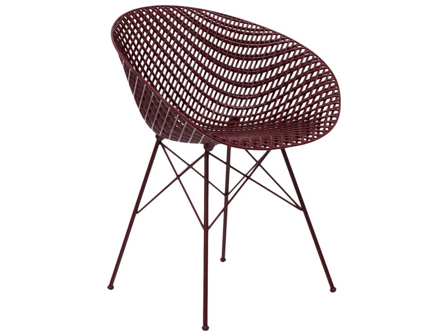 Kartell Outdoor Smatrik Steel Plum Dining Chair  (Sold in 2)