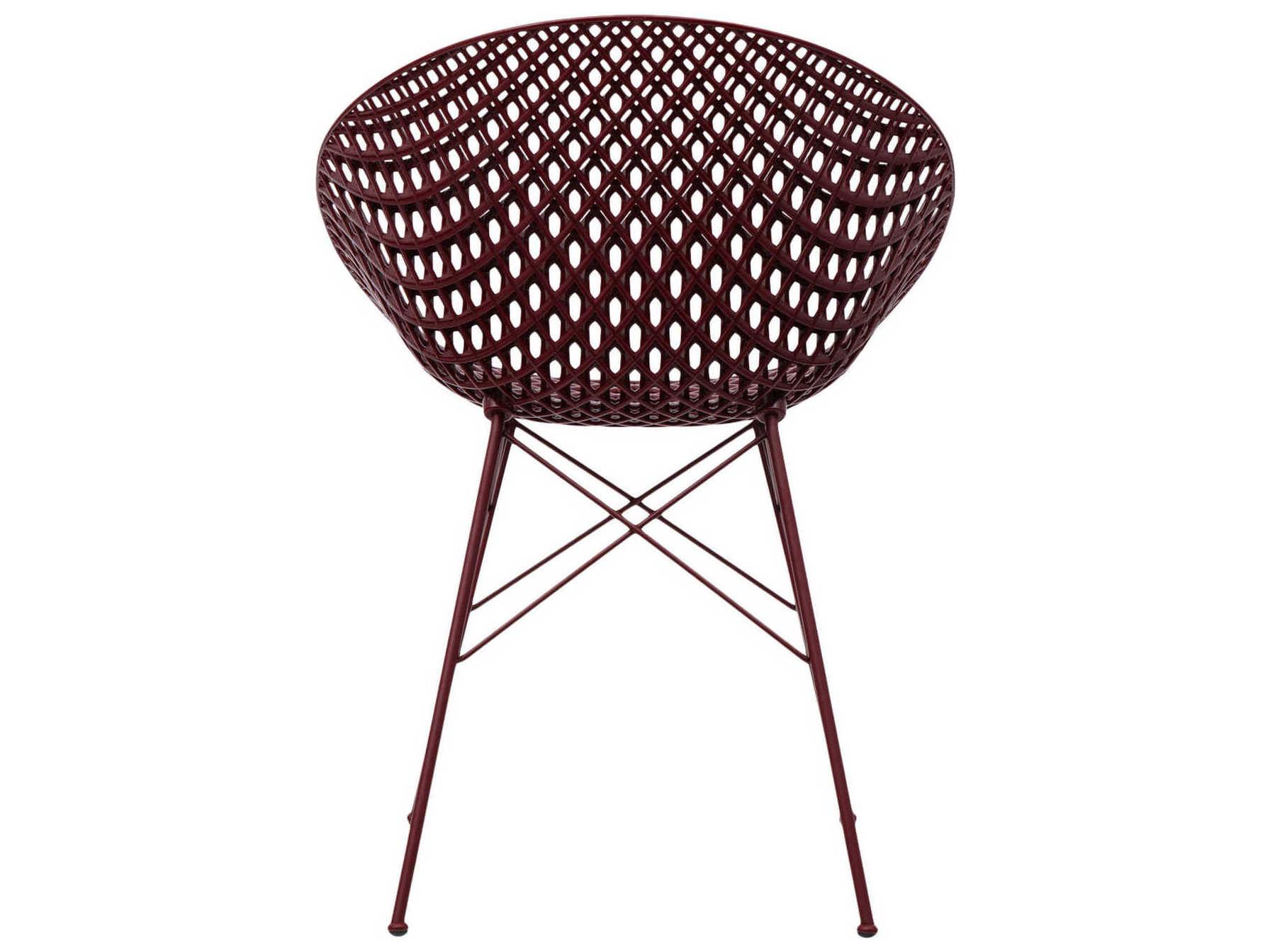 Kartell Outdoor Smatrik Steel Plum Dining Chair  (Sold in 2)