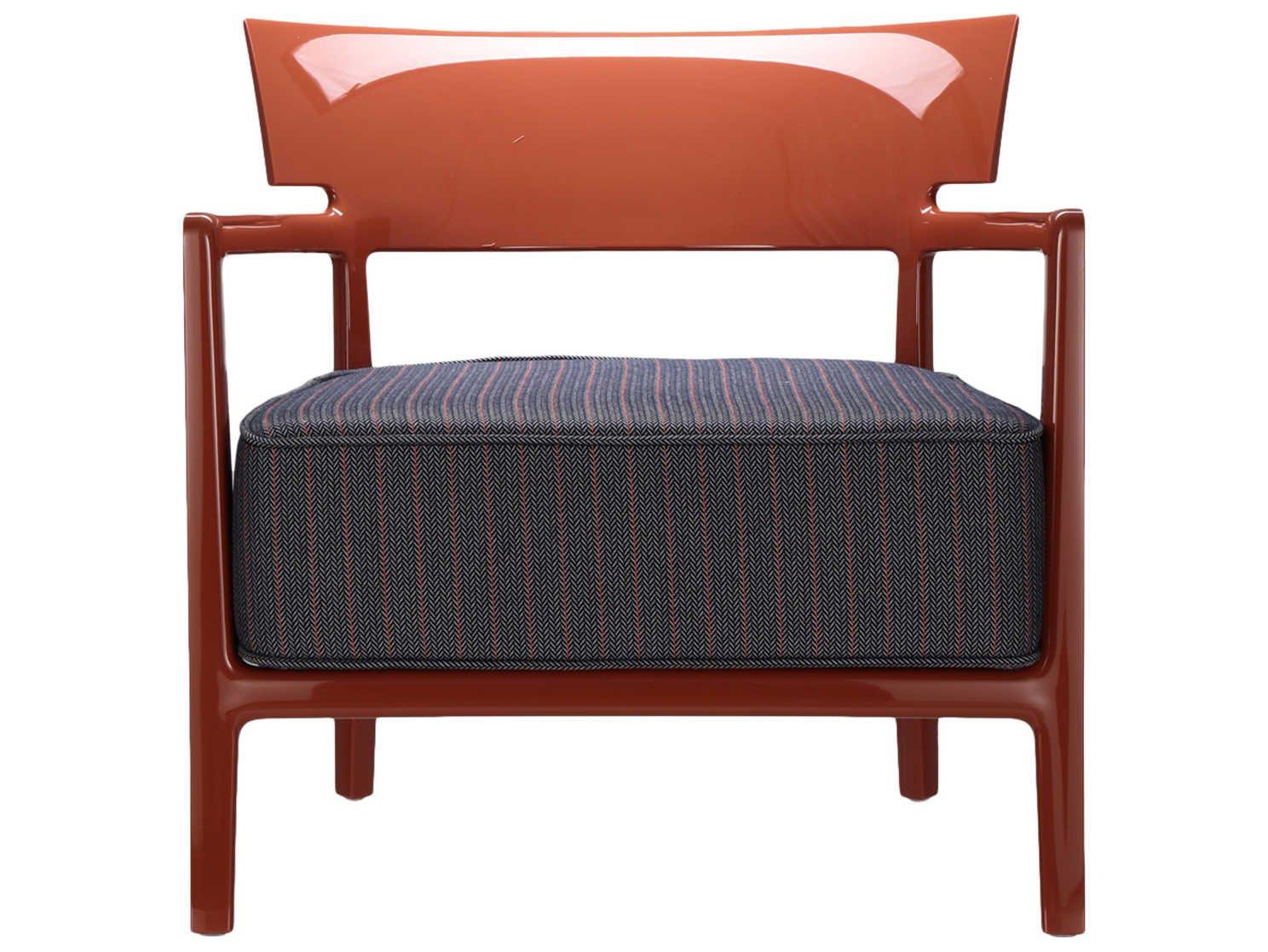 Kartell Outdoor Cara Rusty / Blue-orange Resin Cushion Lounge Chair