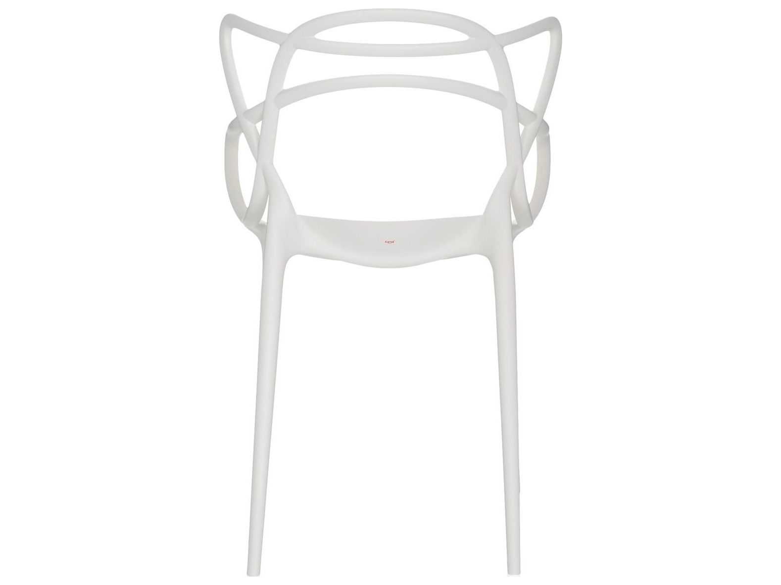 Kartell Outdoor Masters Opaque White Resin Dining Chair  (Sold in 2)