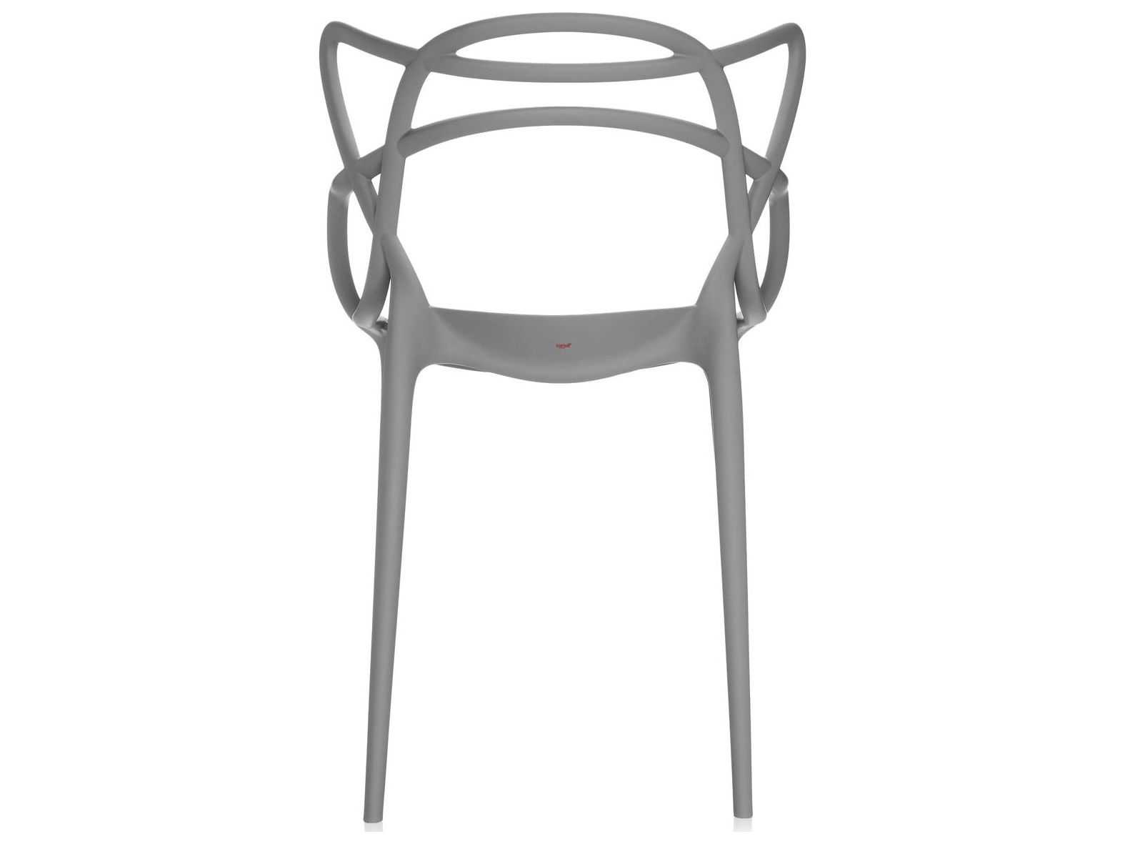 Kartell Outdoor Masters Opaque Grey Resin Dining Chair  (Sold in 2)
