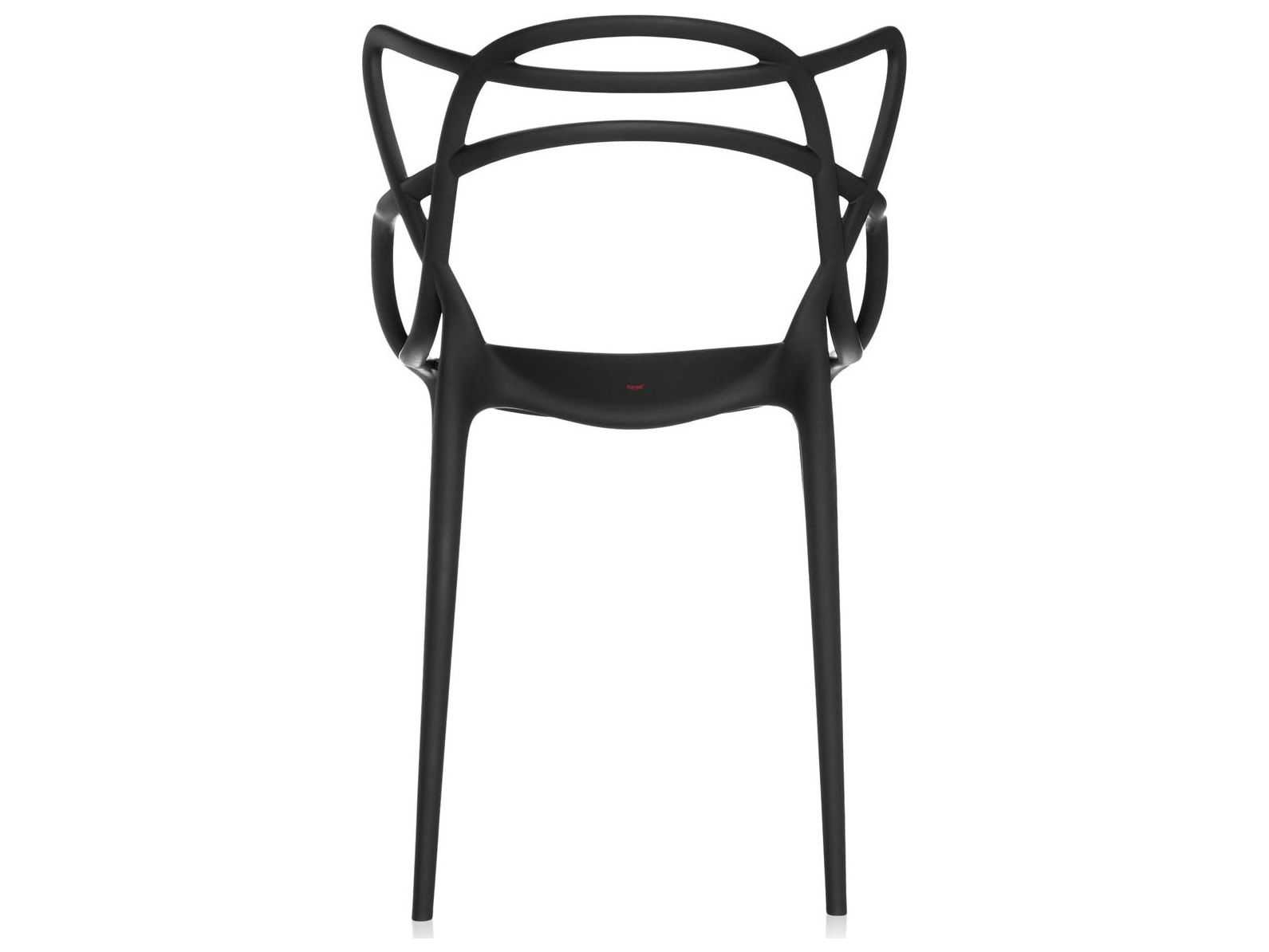 Kartell Outdoor Masters Opaque Black Resin Dining Chair  (Sold in 2)