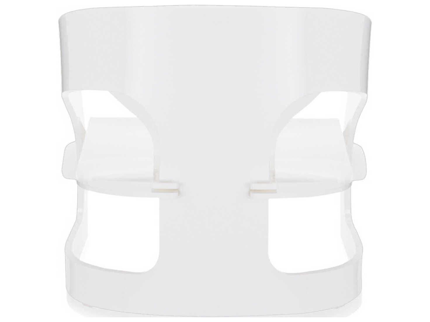 Kartell Outdoor Joe Colombo Opaque White Resin Low Accent Chair