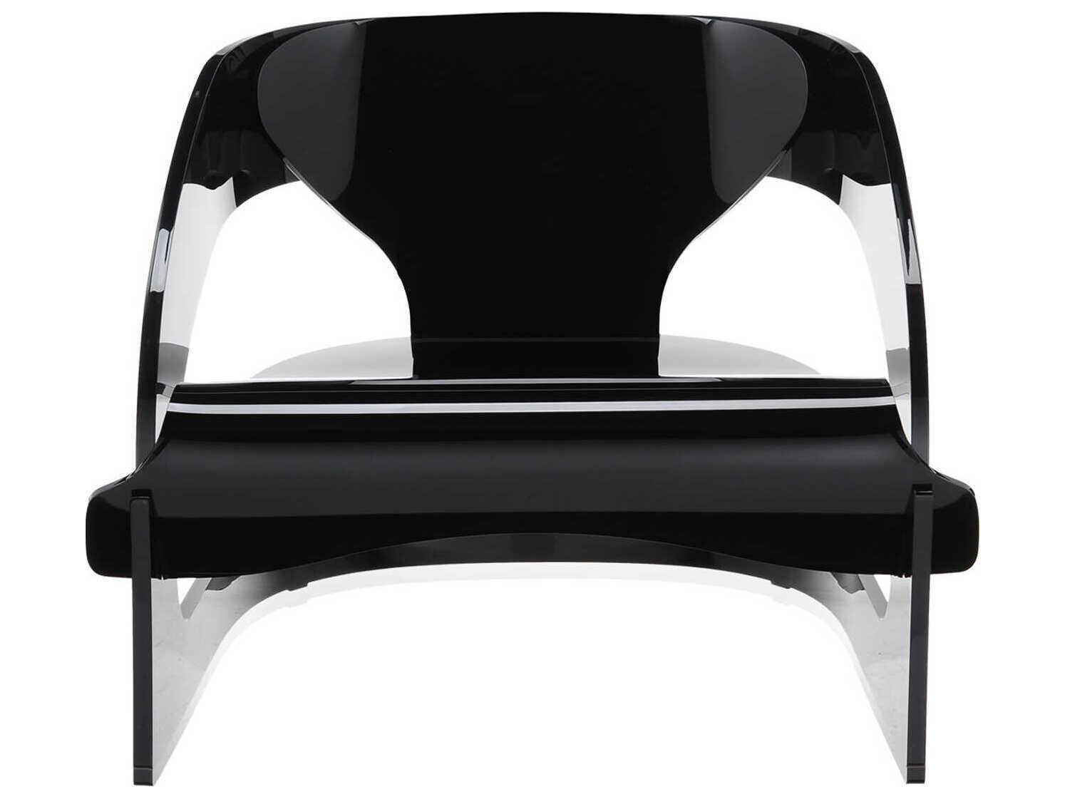 Kartell Outdoor Joe Colombo Opaque Black Resin Low Accent Chair