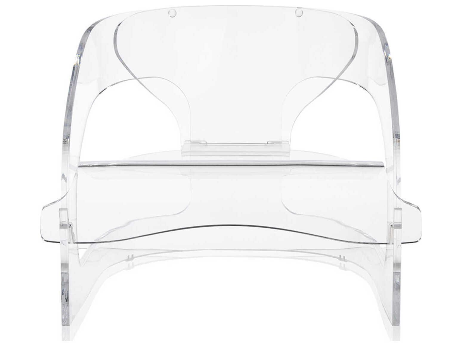 Kartell Outdoor Joe Colombo Transparent Crystal Resin Low Accent Chair