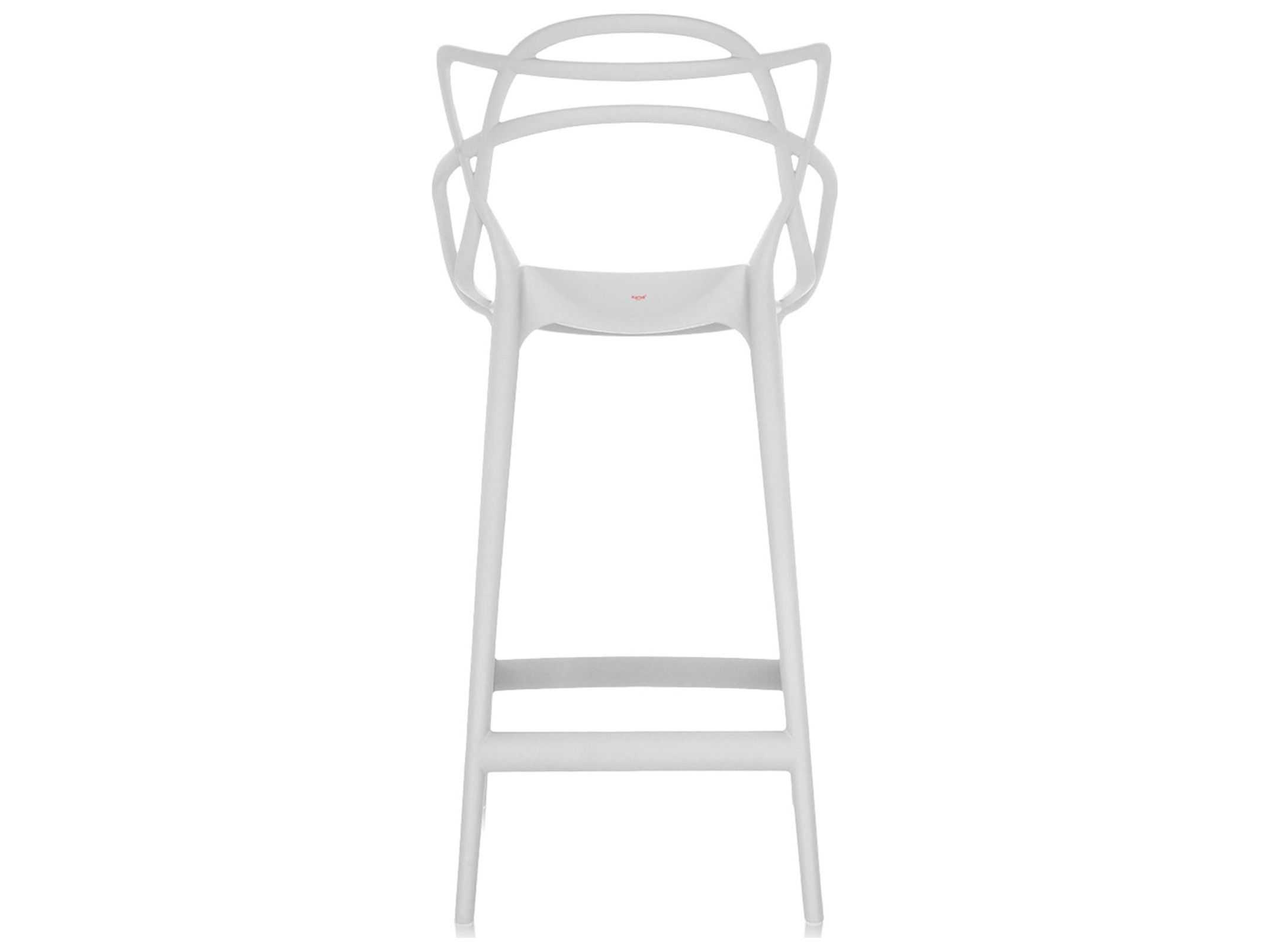 Kartell Outdoor Masters Opaque White Resin Counter Stool