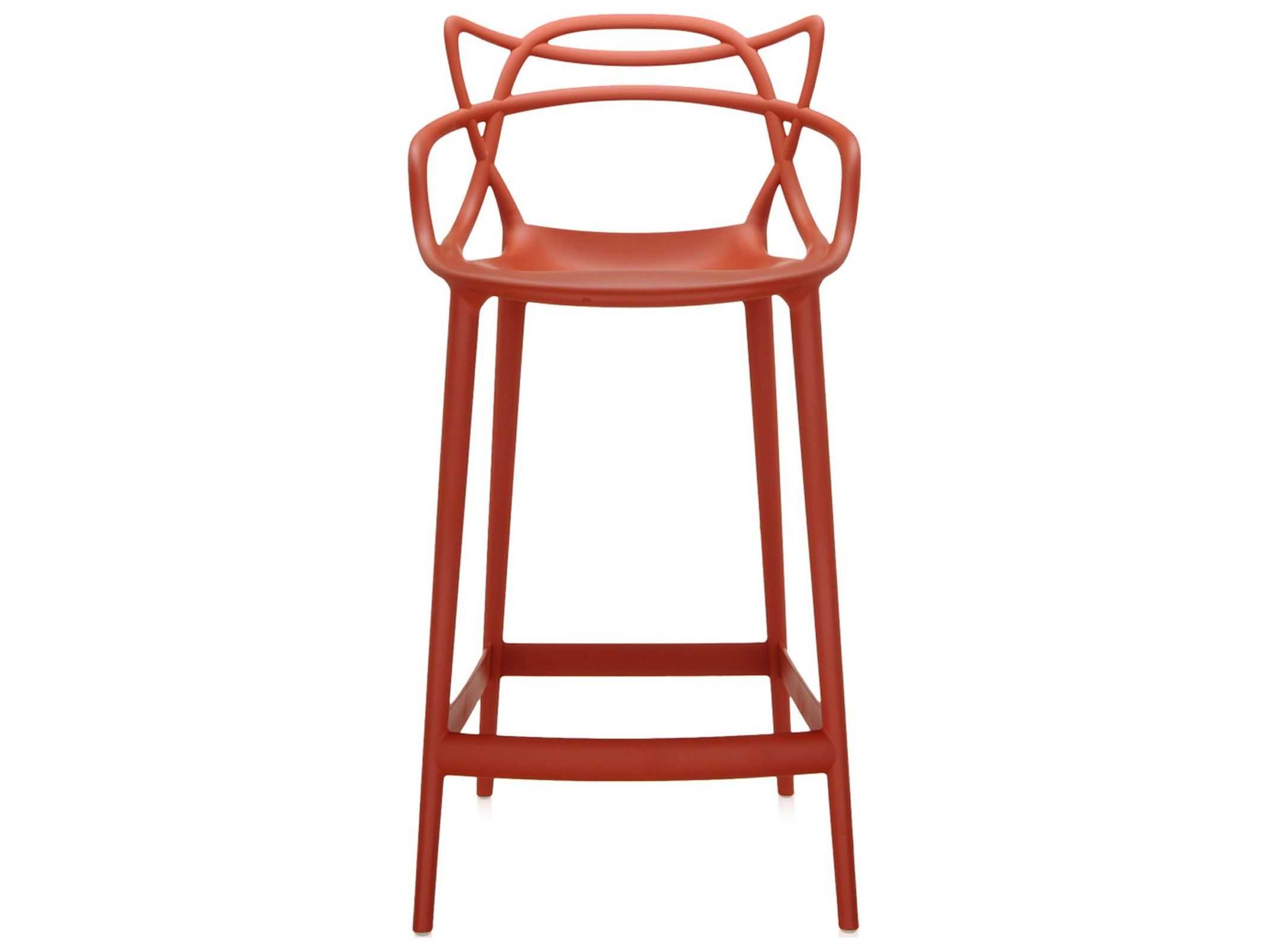 Kartell Outdoor Masters Opaque Rust Resin Counter Stool