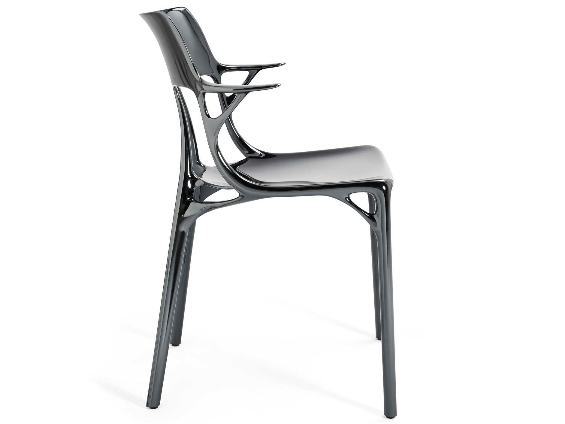 Kartell Outdoor A.I. Titanium Resin Dining Chair  (Sold in 2)