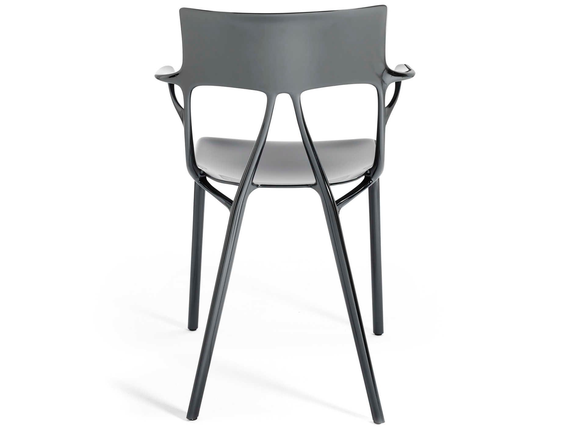 Kartell Outdoor A.I. Titanium Resin Dining Chair  (Sold in 2)