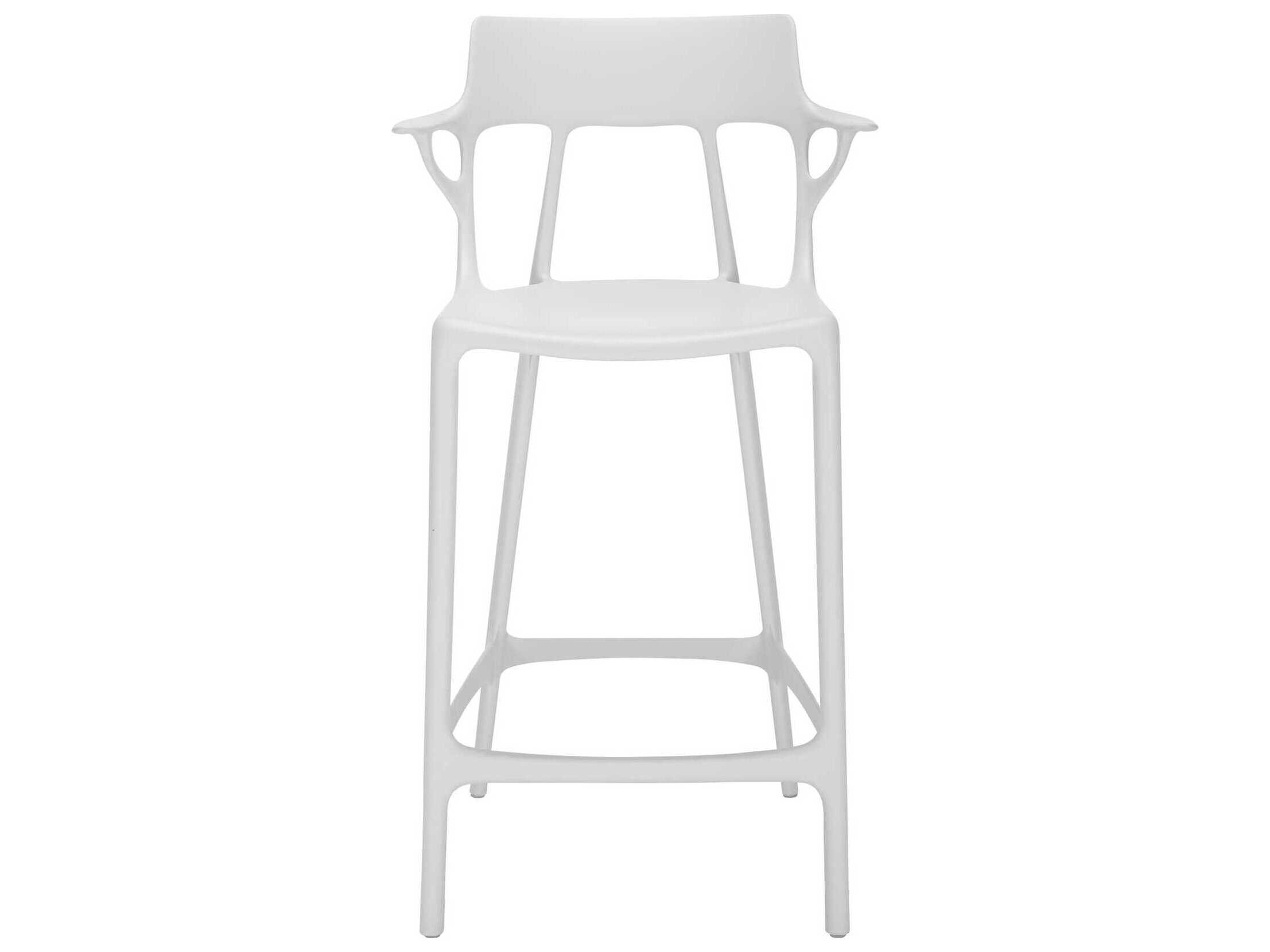 Kartell Outdoor A.I. Recycled White Counter Stool