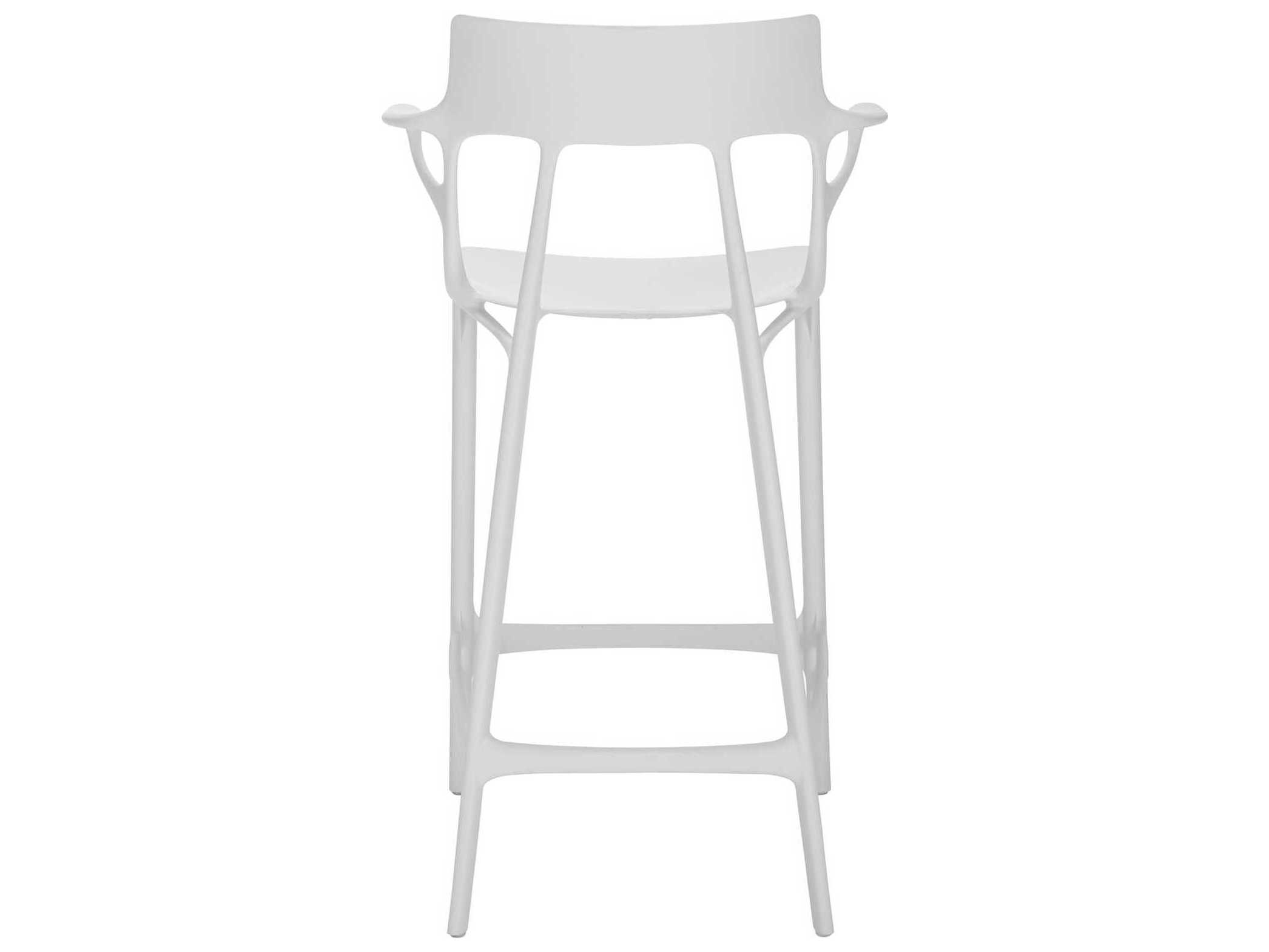 Kartell Outdoor A.I. Recycled White Counter Stool