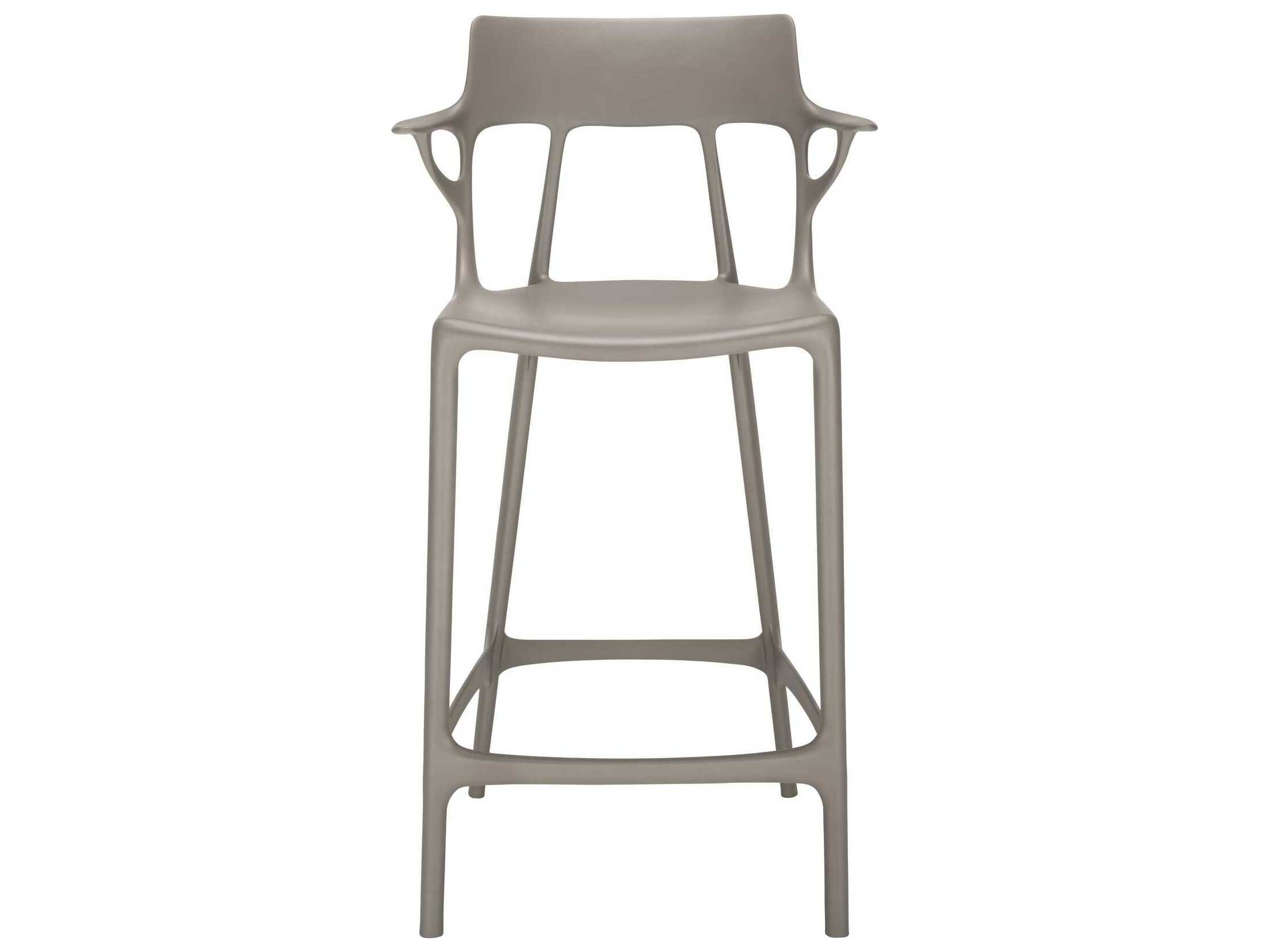 Kartell Outdoor A.I. Recycled Gray Counter Stool