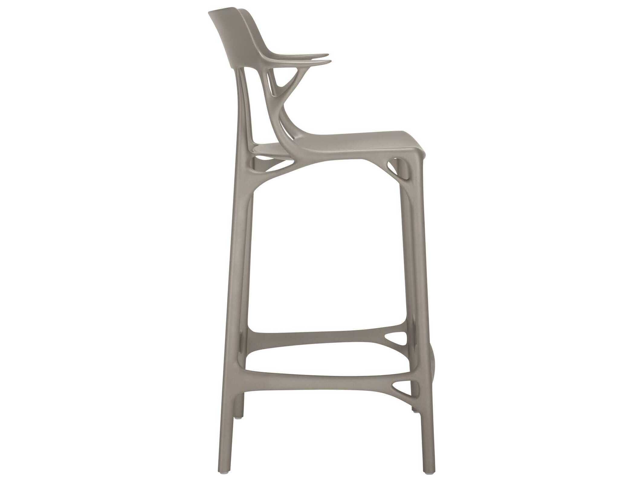 Kartell Outdoor A.I. Recycled Gray Counter Stool